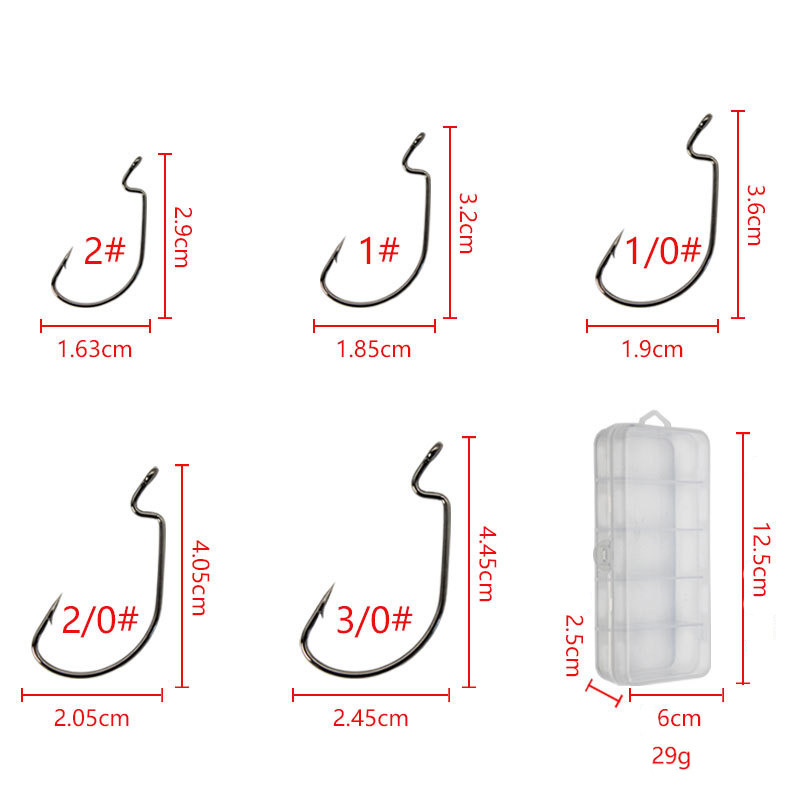 50 pz Ampio Verme Gancio In Ac - Fishing Hook Offset recensione e prezzo