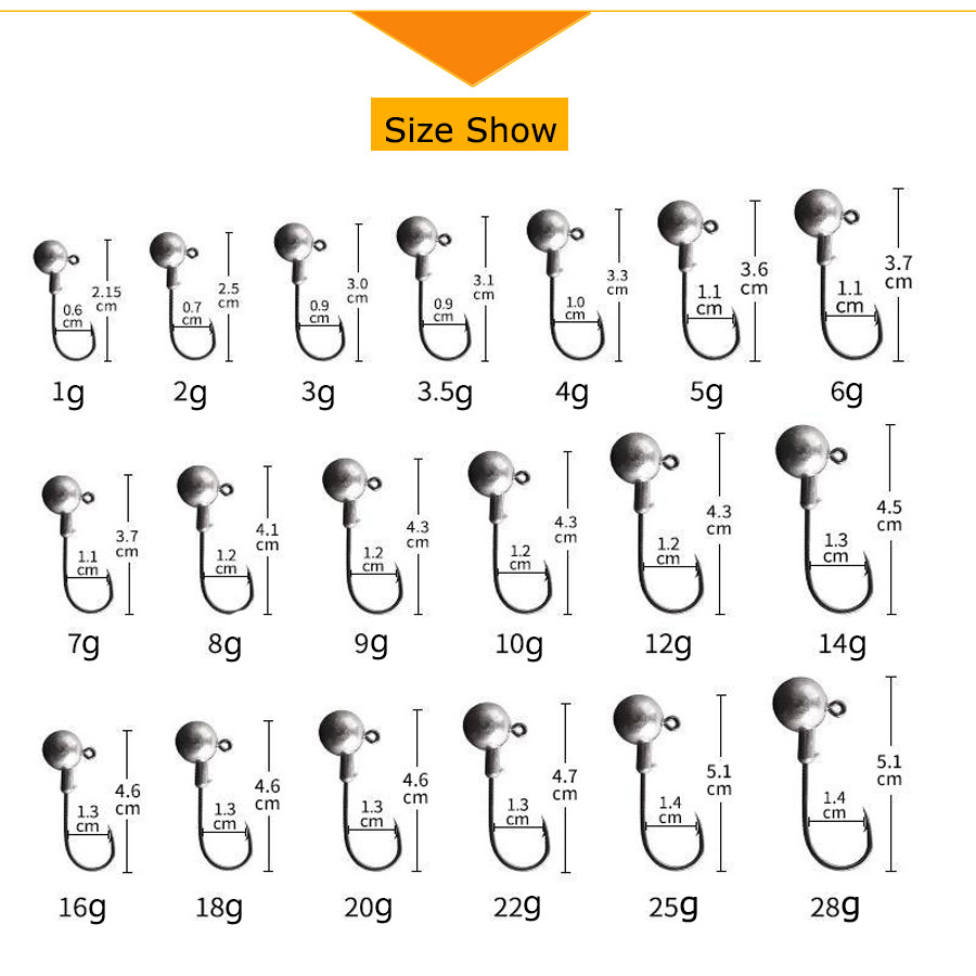 WODJYJ 1g 2g 3g 4g 5g 7g 8g 10 - Fishing Hook Assortment recensione e prezzo